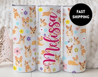 Corgi Gifts, Corgi Mom, Funny Corgi Cute Dog Lover Gift, Just a girl who loves corgi, Corgi Lover Gift, Tumbler for Corgi owner, Corgi Mug