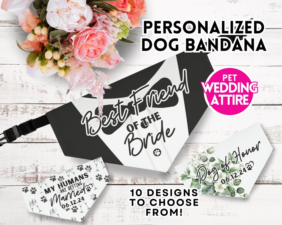 Hundehalstuch My Humans Are Getting Married – Hochzeits-Halsband, Verlobungsankündigung Für Hunde