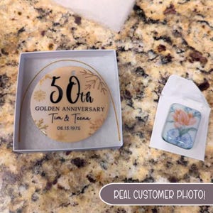 50th Anniversary Ornament, Gold Anniversary Ornament, 50 Years Married Wedding Anniversary Gift, 50th Anniversary Present, Gold Wedding Anni image 13