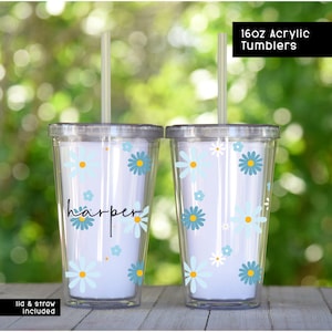 Daisy Plastic Cups - Etsy