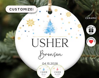 Usher Ornament, Usher Wedding Gift, Usher Proposal Gift, Usher Christmas Gift, Usher Appreciation Gift, Wedding Day Gift for Usher