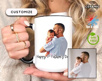 Father's Day Mug: Personalized Dad Coffee Cup With Photo, Gift For Dad