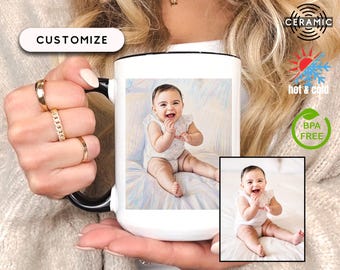 Dad Mug: Personalized Photo Coffee Cup for Dad, Father's Day Gift, Submit Your Photo