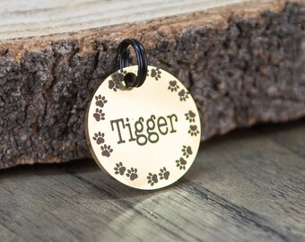 Haustier-Tag-Halsband, personalisierter Hunde-Namensschild, personalisierter Haustier-Tag, Haustier-ID