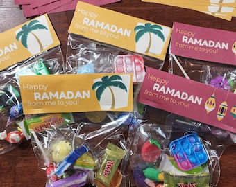 Kid’s Ramadan Treat Bag Toppers - school, iftar, neighboor goodie bag