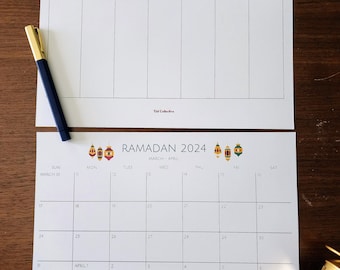 2024 Ramadan & Eid Calendar – Weekly Menu Planner (PDF Download)