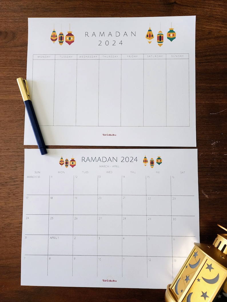 2024 Monthly & Weekly Ramadan/eid Calendars Ramadan Planner, Ramadan