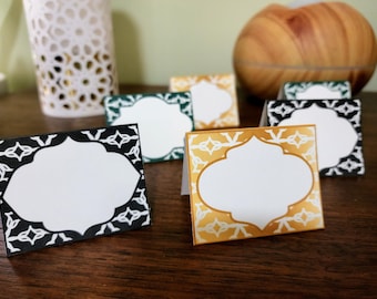 Printable Ramadan Iftar Food Labels, Green, Black, Gold (PDF)