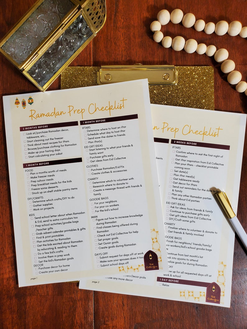 ramadan planner checklist