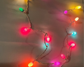 Friendly colorful Cocon fairy lights 20 lights 3 m long handmade for indoor use