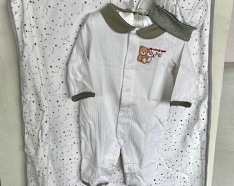 Dolcissimo set regalo bimbo primo set bimba ragazzi “My Little Teddy” neonato in cotone da 6 pezzi