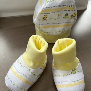 Charmant coffret cadeau bébé coffret première naissance naissance filles garçons canard jaune nouveau-né 6 pièces coton image 3