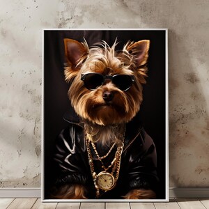 Pet Portrait, Yorkie printable art, Dog print, Instant download, Gift for dog lover, Yorkshire Terrier poster, Digital file, Dog Wall decor