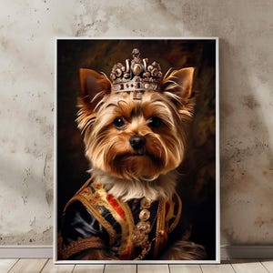 Pet Portrait, Yorkie printable art, Dog print, Instant download, Gift for dog lover, Yorkshire Terrier poster, Digital file, Dog Wall decor