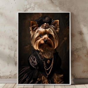 Pet Portrait, Yorkie printable art, Dog print, Instant download, Gift for dog lover, Yorkshire Terrier poster, Digital file, Dog Wall decor