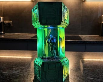 Luminária de resina com tema de Halo 3 ODST