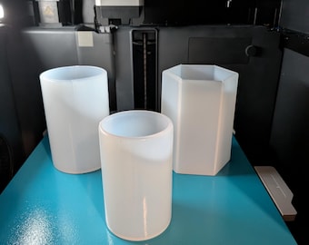 Moldes de silicone - Hexagonal/Cilindro