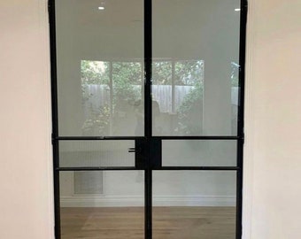 Iron Frame Full Glass French Door Interior, Glass Door, Sliding Livingroom, Kitchen, Pantry, Closet Doors, Exterior Entrance Front Doors