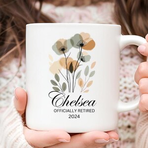 Retirement Ceramic Mug, Retired Gift, Customized Coffee Cup, Office Decor, Retirement Party Favor, Retired Co worker Gift, Retired People