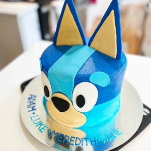 Bluey Cake Template for Kids Birthday Blue Dog - Etsy