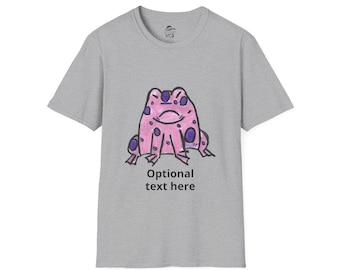 Grumpy Frog T-Shirt | Hand-Drawn Cartoon Illustration