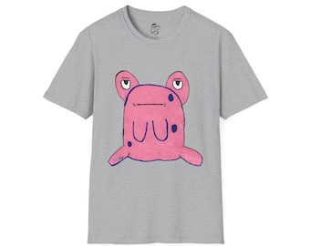 Pink Frog T-Shirt | Cartoon Graphic Tee