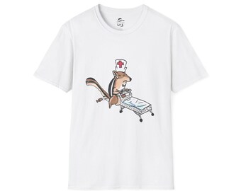 Nurse Chipmunk T-Shirt | Cartoon Graphic Tee
