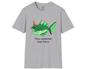 Party Fish T-Shirt | Hand-Drawn Cartoon Illustration