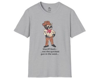 Sheriff Sloth T-Shirt | Western Cartoon Tee
