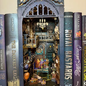 Mysterious Castle DIY Book Nook Kit: Miniature Bookshelf Insert Gift for All image 3