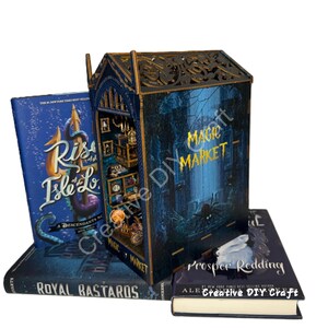 Mysterious Castle DIY Book Nook Kit: Miniature Bookshelf Insert Gift for All image 18