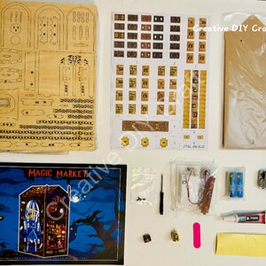 Mysterious Castle DIY Book Nook Kit: Miniature Bookshelf Insert Gift for All image 20