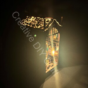 Mysterious Castle DIY Book Nook Kit: Miniature Bookshelf Insert Gift for All image 13