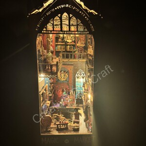 Mysterious Castle DIY Book Nook Kit: Miniature Bookshelf Insert Gift for All image 4