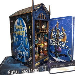 Mysterious Castle DIY Book Nook Kit: Miniature Bookshelf Insert Gift for All image 17