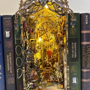 Fairytale DIY Book Nook Kit: Miniature Bookshelf Insert Model Gift for All 4.9 (92)