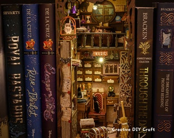 Magic Pharmacist DIY Book Nook Kit: Miniature Bookshelf Insert Model Gift for All