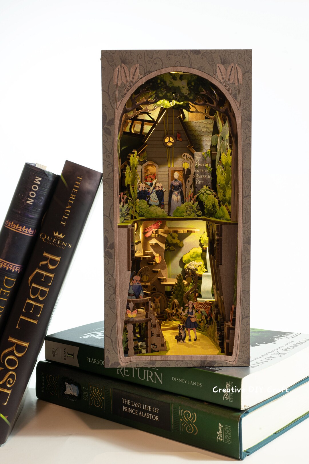 DIY Book Nook Kit Assembled Book Nook Wizard of Oz 3D Wooden Puzzle