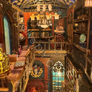 Mysterious Castle DIY Book Nook Kit: Miniature Bookshelf Insert Gift for All image 11