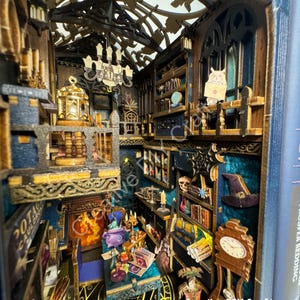 Mysterious Castle DIY Book Nook Kit: Miniature Bookshelf Insert Gift for All image 14