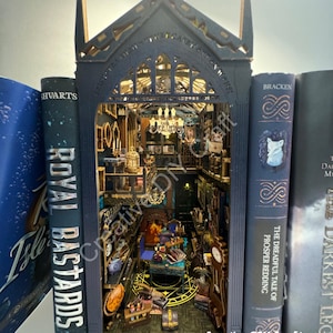 Mysterious Castle DIY Book Nook Kit: Miniature Bookshelf Insert Gift for All image 2