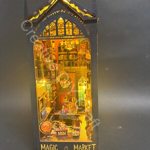 Mysterious Castle DIY Book Nook Kit: Miniature Bookshelf Insert Gift for All image 6