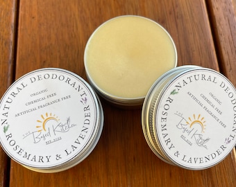 Natural Organic Deodorant - Rosemary and Lavender