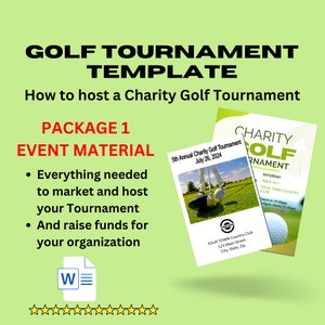 How to Host a Golf Tournament Template #1   |  Charity Golf Tournament  | &gt;vent Sponsorship Package  |  DIY Marketing
