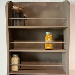 Handcrafted English Spice Rack – Solid Reclaimed Wood, Rustic Kitchen Pantry Organizer