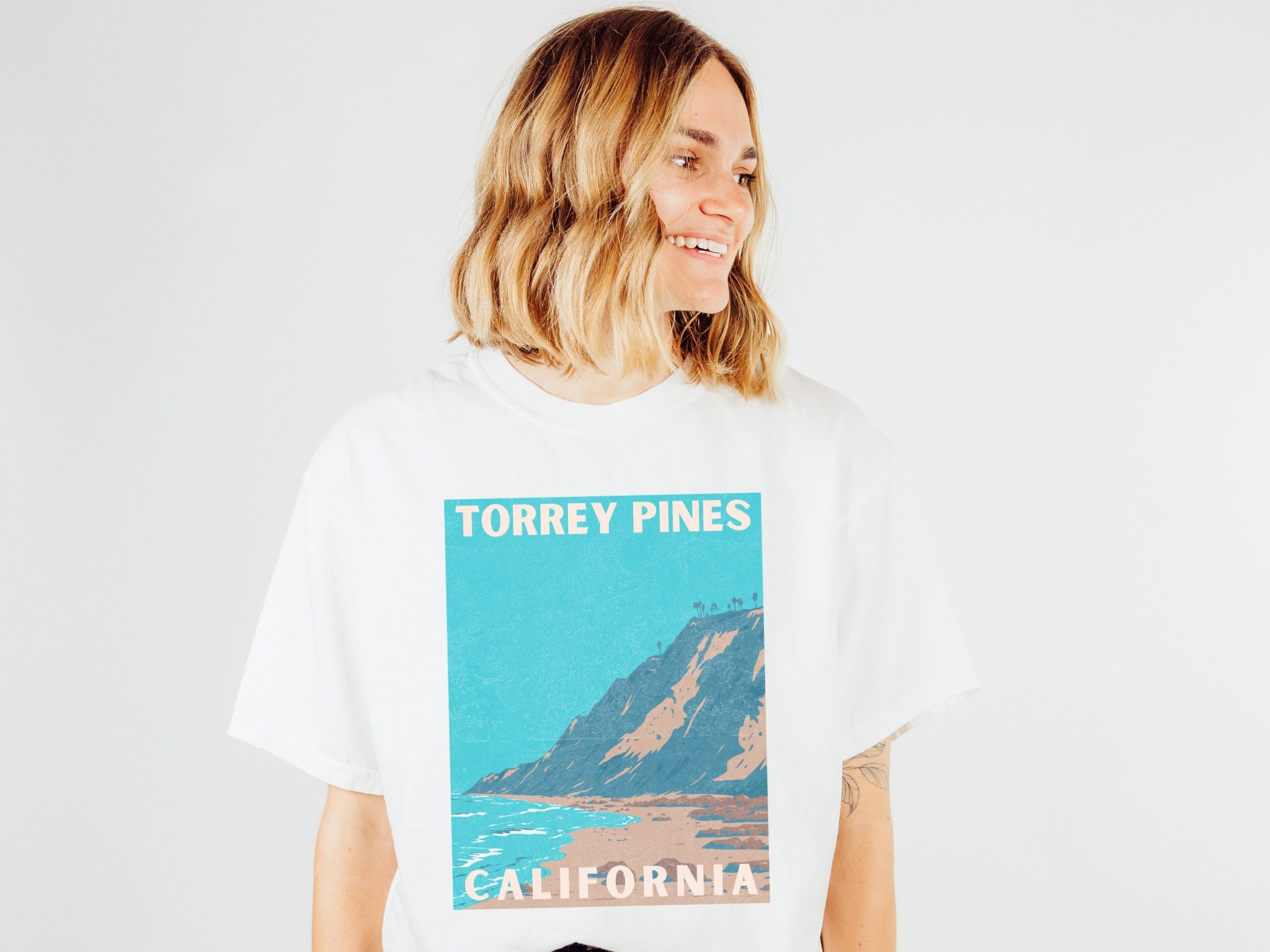 Torrey Color Torrey Pines Beach California T-shirt, Comfort Colors, Unisex Fit, S ...