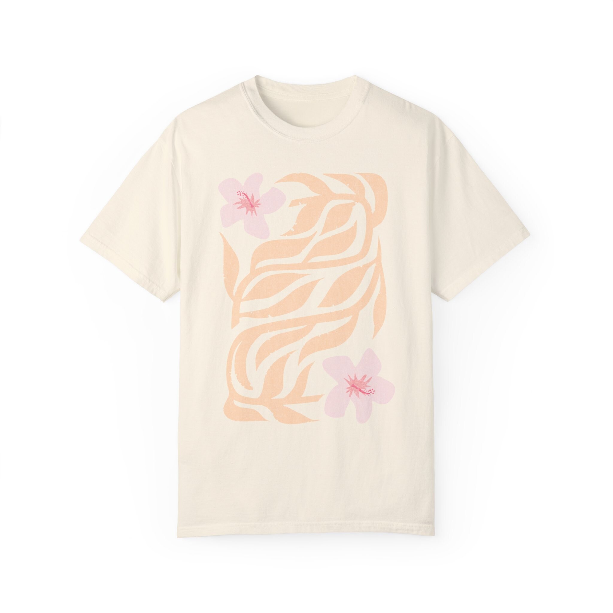 Hibiscus Vine T-shirt, Boho Floral Graphic Tee, Comfort