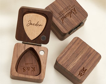 Médiators personnalisés, Boîte personnalisée de médiators en bois, Boîte de médiators, Cadeau guitare en bois, Médiators personnalisés, Cadeau pour guitariste