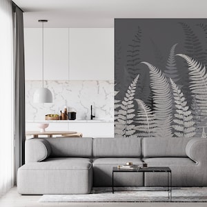 Fern Wallpaper Peel and Stick | Fern Leaves Wallpaper | Removable Wallpaper | Self Adhesive Wallpaper | Leaves Peel and Stick Wallpaper