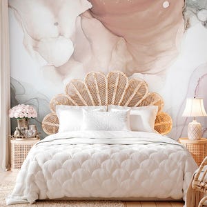 Abstract Pink Marble Wallpaper: Removable Peel and Stick Wall Mural